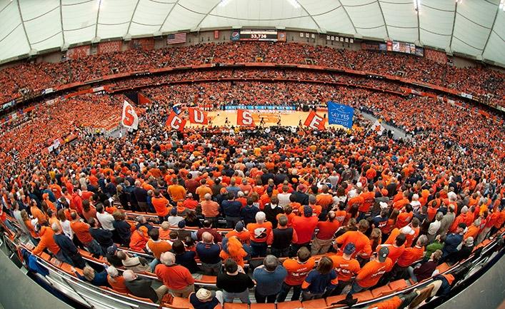 The Carrier Dome is the largest in college basketball.