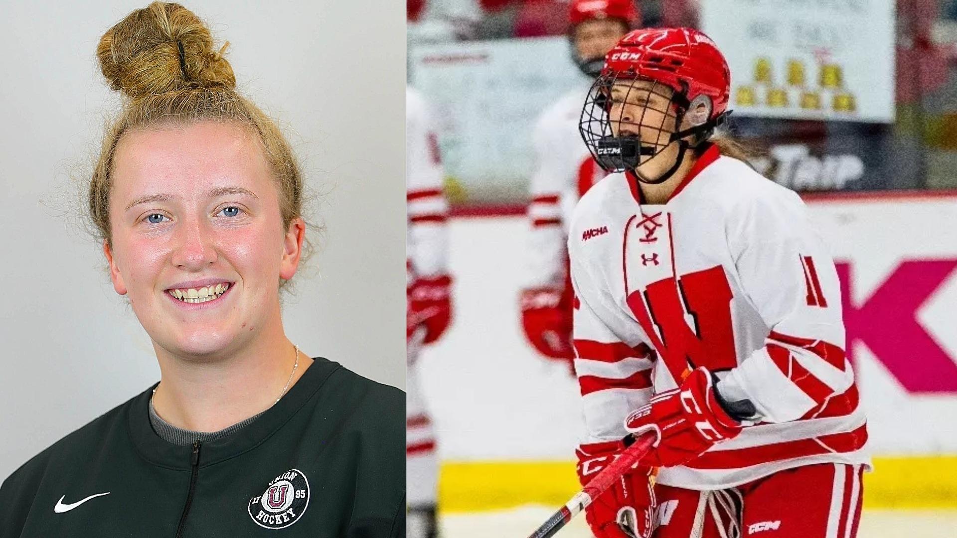 Union's Courtney Hall and Wisconsin's Cassie Hall