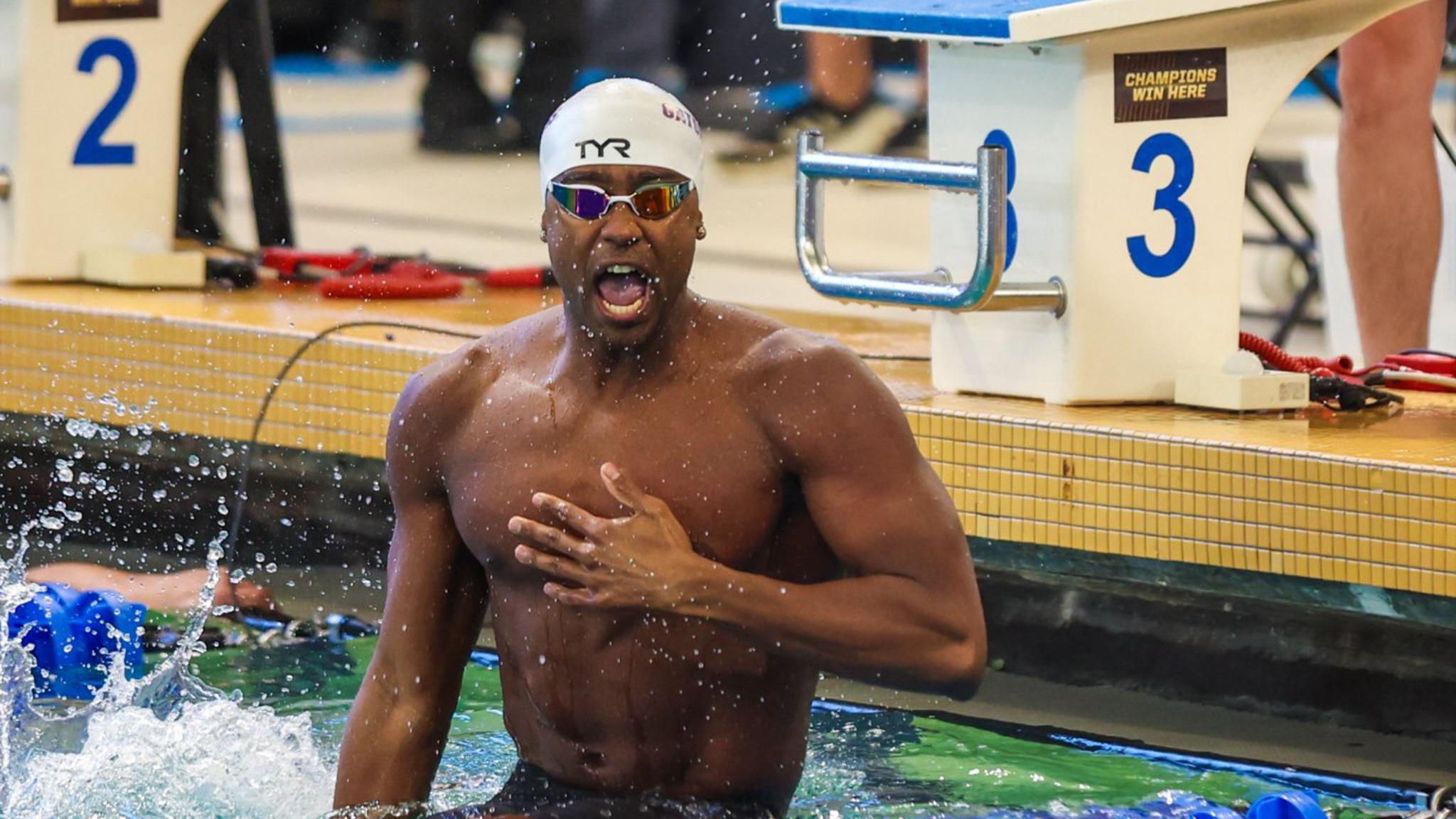 Josh Liendo celebrates