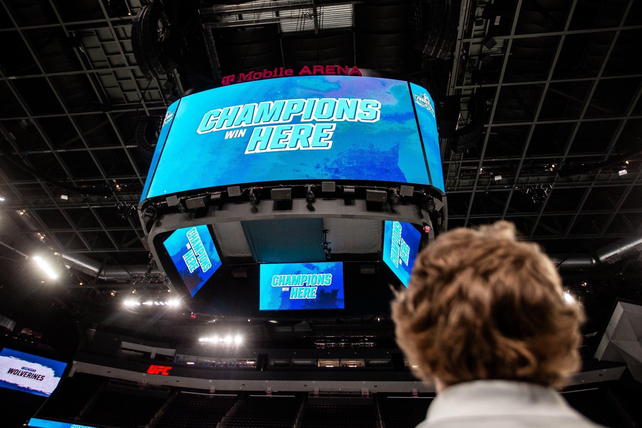 North Dakota hockey at T Mobile Arena in Las Vegas, NV