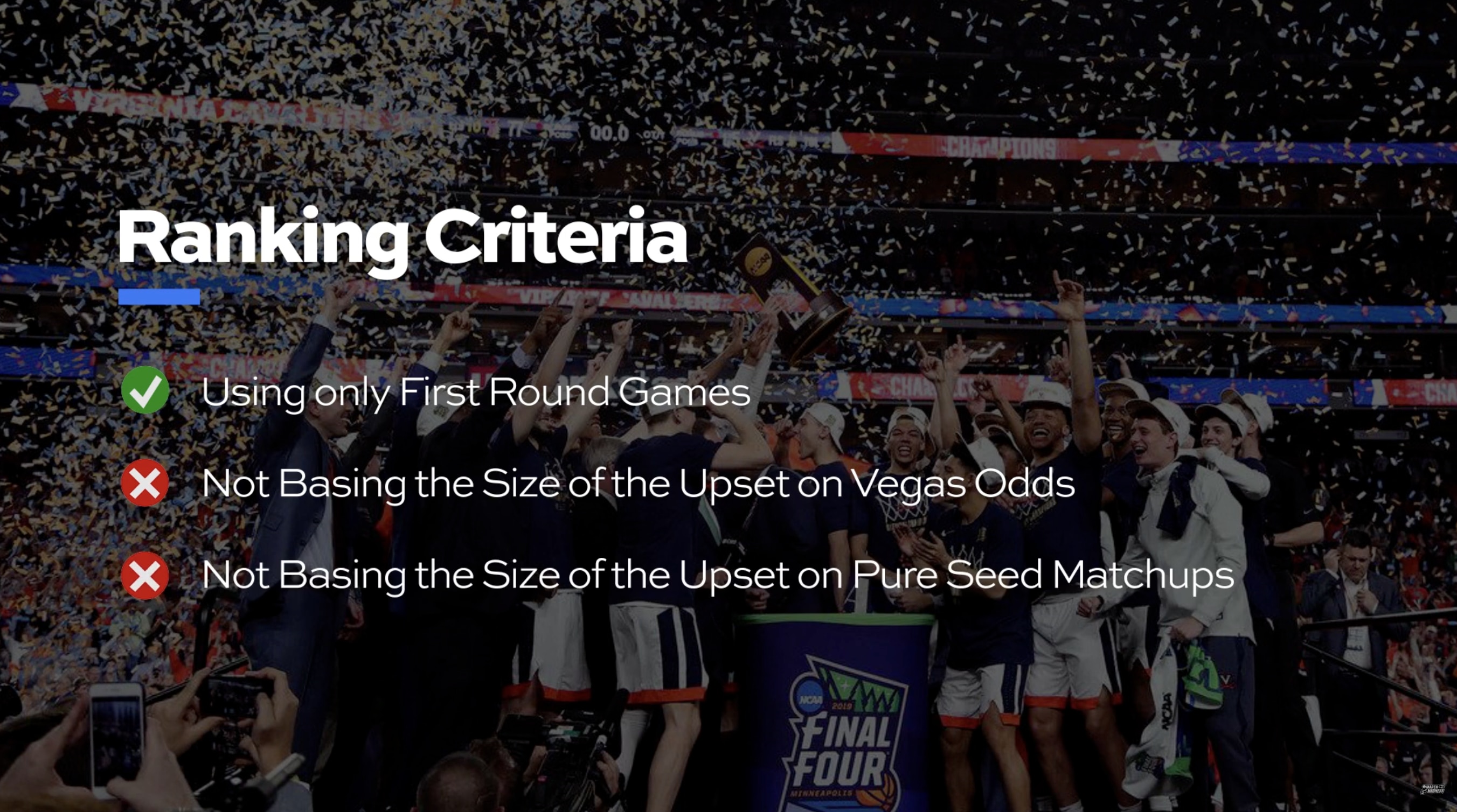 Ranking criteria