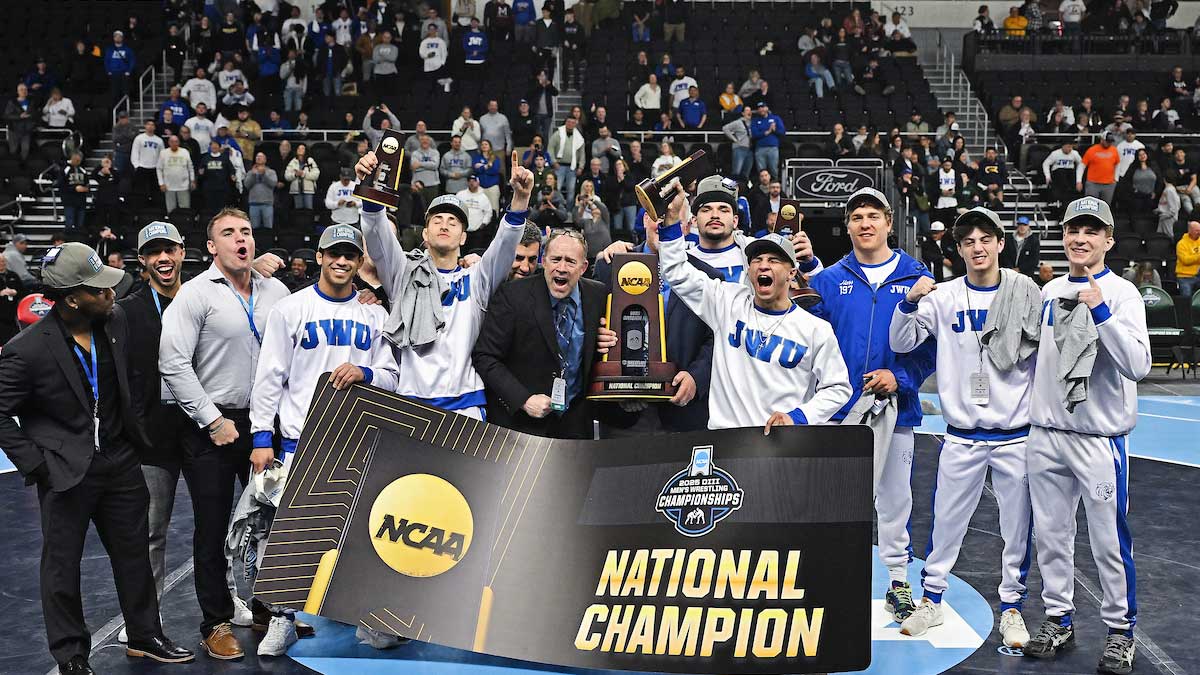 JWU (Providence) and Wartburg share the 2025 DIII wrestling championship